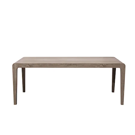 Wind Dining Table in Ash Brown Melamine MDF Top Finish
